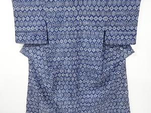 アンティーク　本藍型染花亀甲模様浴衣